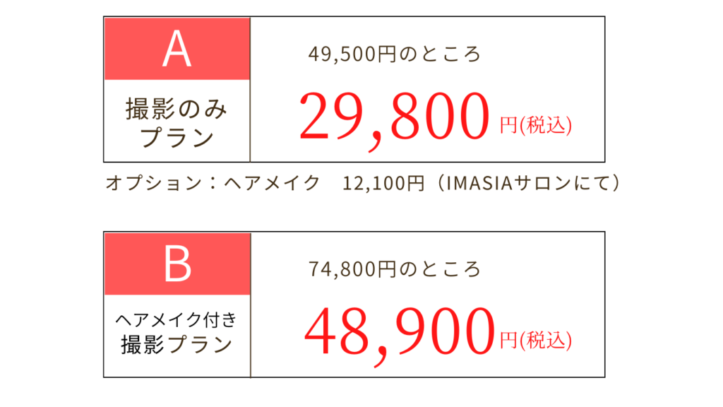 撮影料金